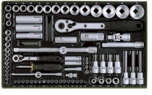 GRT. NASADNIH KLJUČEVA 1/4''+1/2''  86 kom.