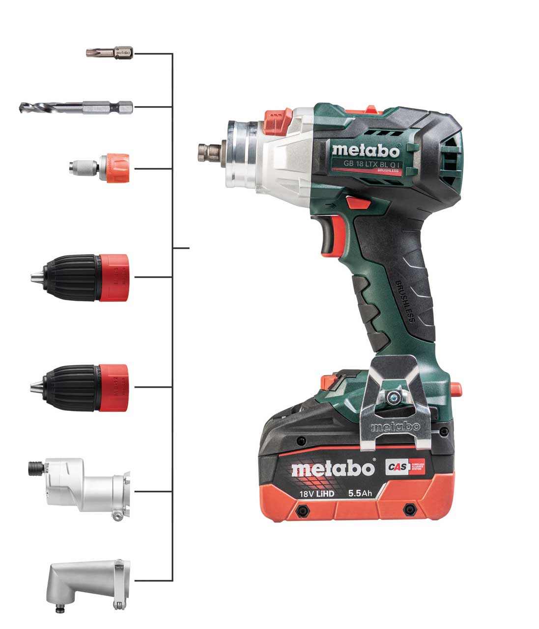 BUŠILICA-ODVIJAČ GB 18 LTX BL Q I ZA NAVOJE  (bez baterija)