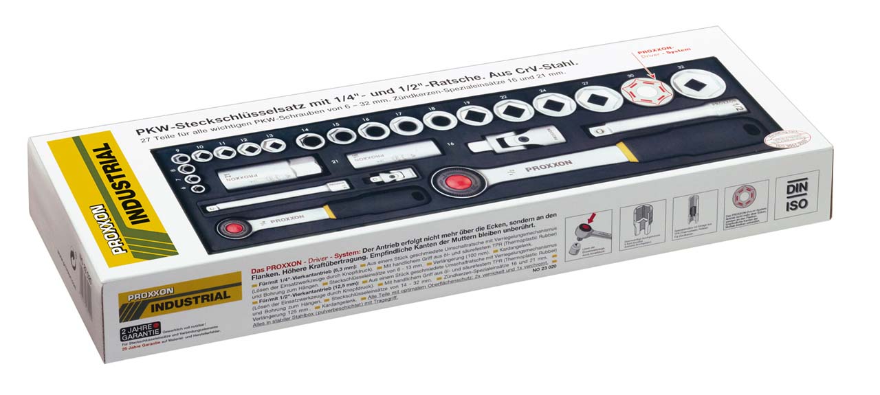 GRT. NASADNIH KLJUČEVA 1/4''+ 1/2''  6-32 mm/ 27 kom.