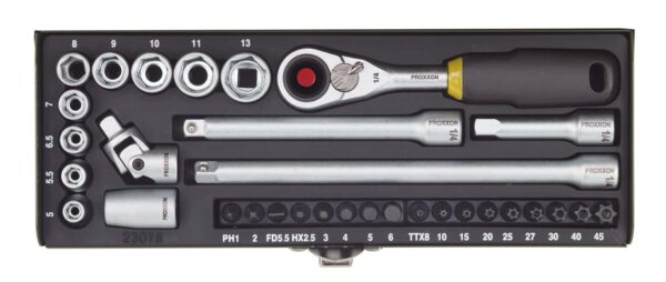 GRT. NASADNIH KLJUČEVA S MAGNETOM 1/4'' 5-13 mm/ (32 kom.)