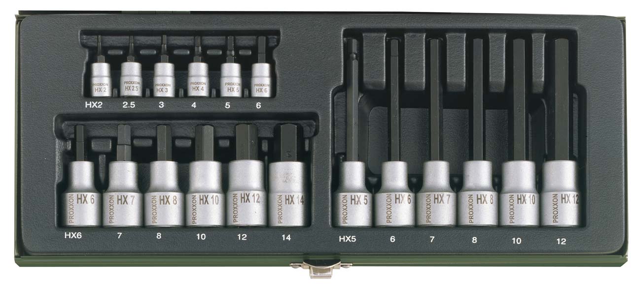 GRT. NASADNIH IMBUS KLJUČEVA 1/4''+1/2'' 2-14 mm (18 kom.)