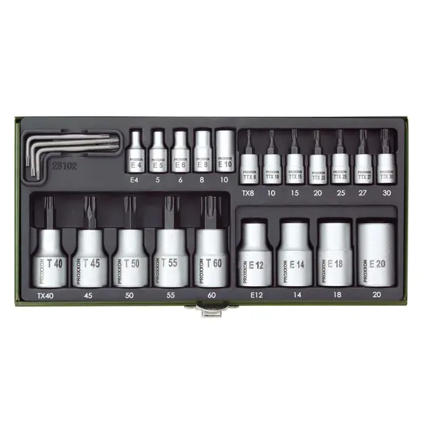 GRT. NASADNIH TX KLJUČEVA 1/4''+1/2'' TX8-TX60 (24 kom.)