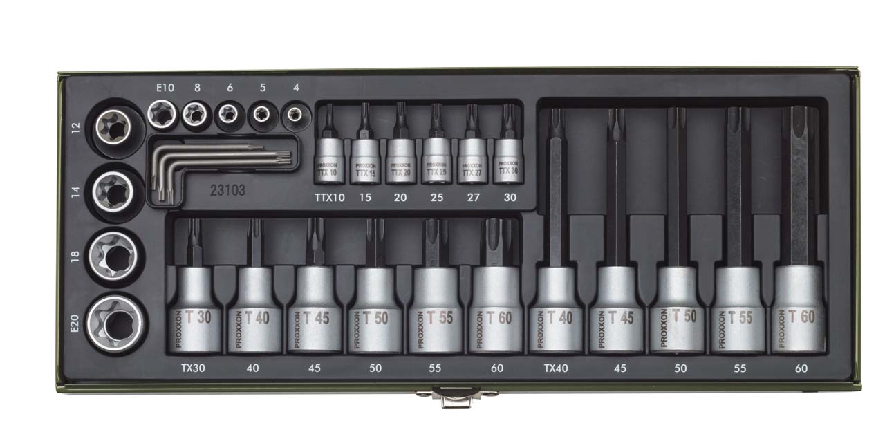 GRT. NASADNIH TX KLJUČEVA 1/4''+1/2'' TX8-TX60 (29 kom.)