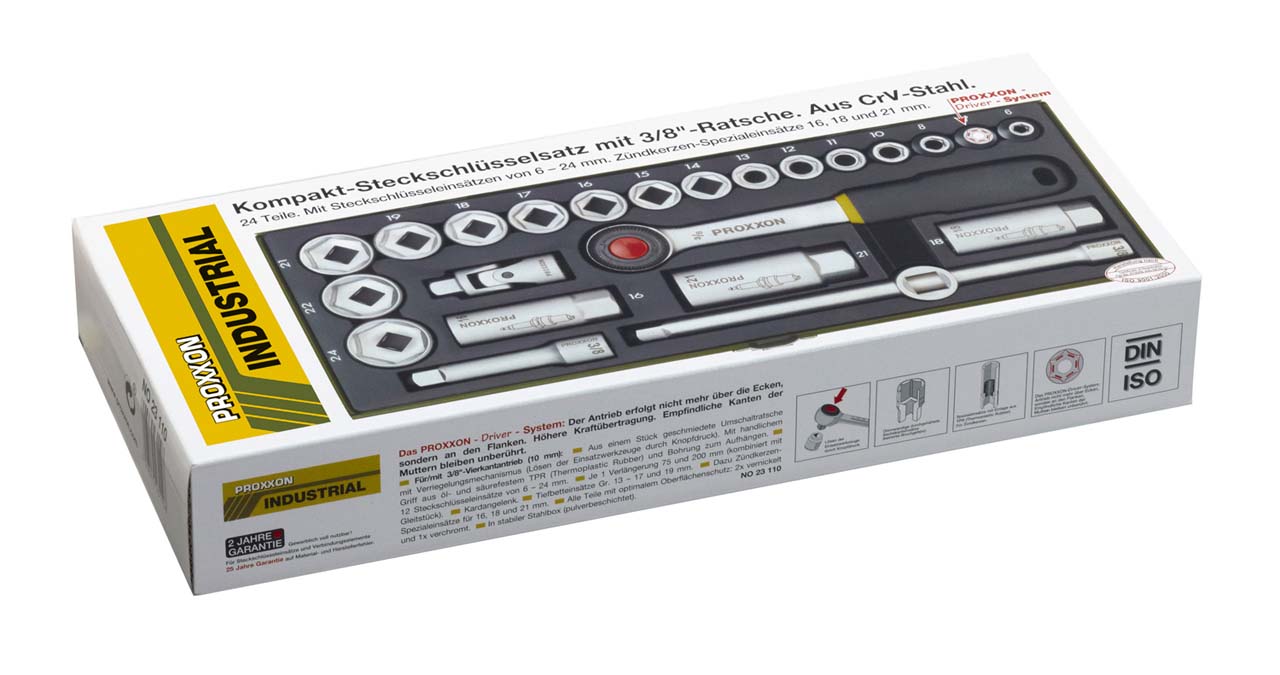 GRT. NASADNIH KLJUČEVA 3/8'' 6-24 mm (24 kom.)