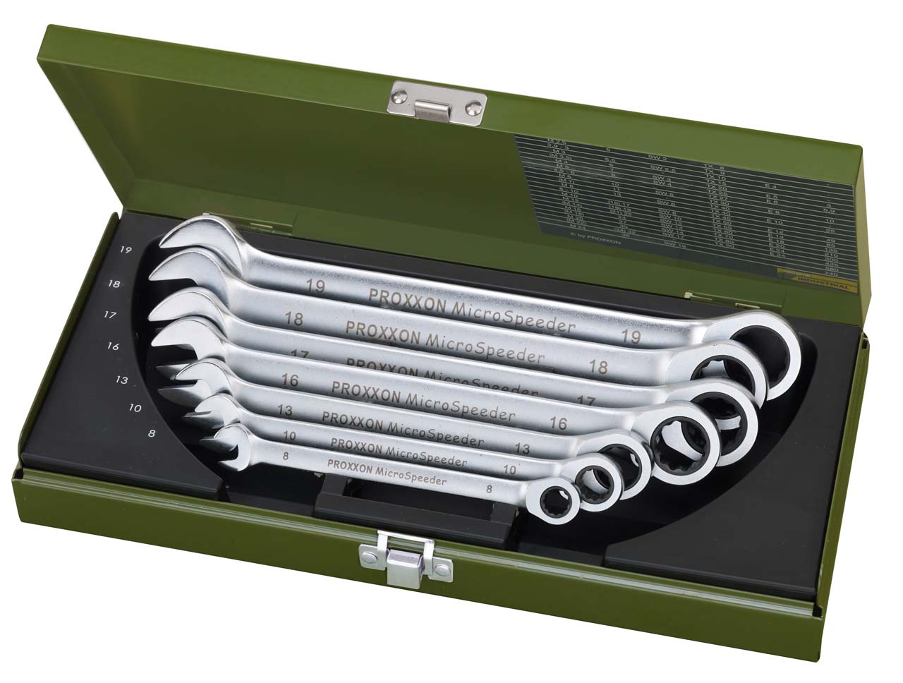 GRT. KLJUČEVA KOMBINIRANIH MICRO-COMBISPEEDER 8-19 mm/ 7 kom.