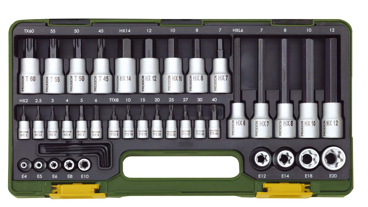 "GRT. NASADNIH KLJUČEVA TX/HX, 1/4""+1/2"" (42 kom.)"