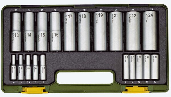 GRT. NASADNIH KLJUČEVA DUGIH 1/4''+1/2'' 4-24 mm (20 kom.)