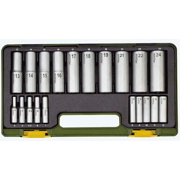 GRT. NASADNIH KLJUČEVA DUGIH 1/4''+1/2'' 4-24 mm (20 kom.)