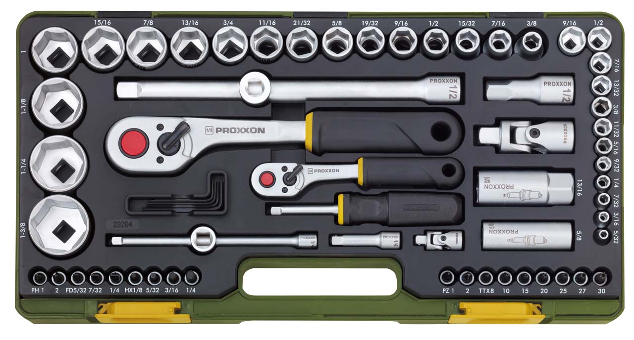 "GRT. NASADNIH KLJUČEVA 1/4''+ 1/2'';  5/32''-1 3/8''/ 65 kom."