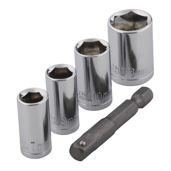 KLJUČ NASADNI 1/4" 7,8,10,13 mm + ADAPTER 1/4" 50 mm