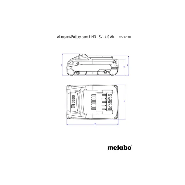 LiHD Battery pack 18 V - 4.0 Ah (625367000)