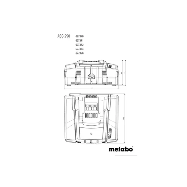 "Quick charger ASC 290 , 12-36 V, ""AIR COOLED"", EU (627370000)"