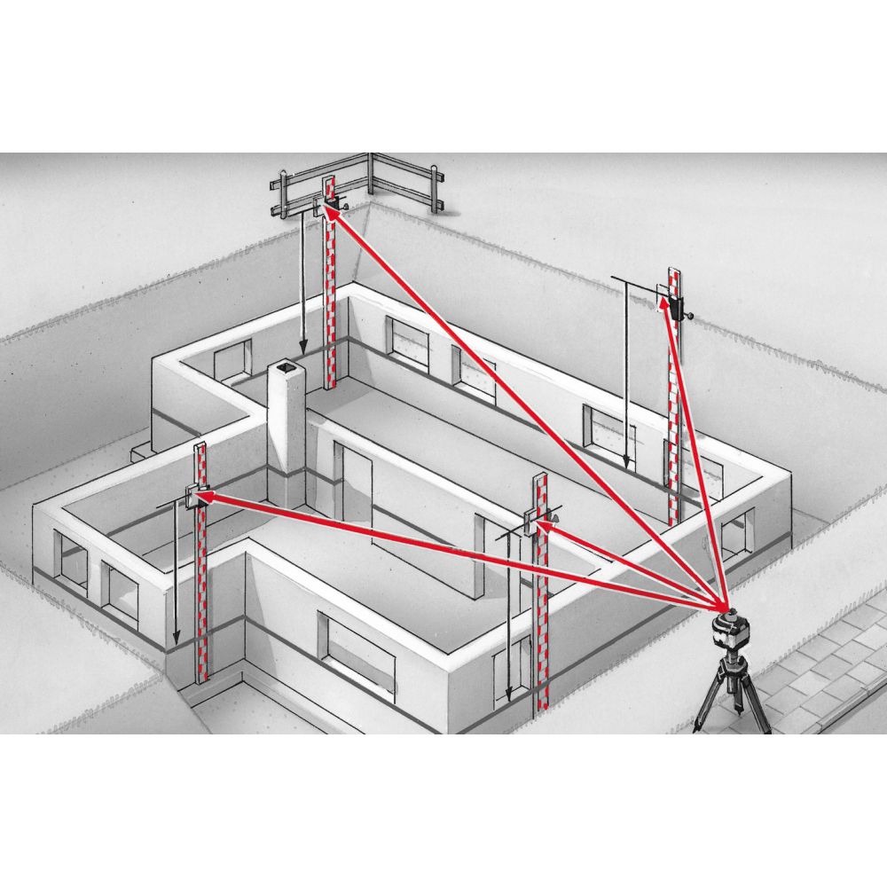 LL-053.00.09-1 LASER ROTACIJSKI Quadrum M350 S SET 1 FL/  + Stativ P 175 cm+ FL crveni štap