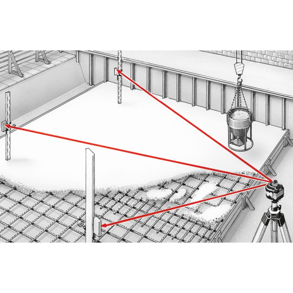 LL-053.00.09-1 LASER ROTACIJSKI Quadrum M350 S SET 1 FL/  + Stativ P 175 cm+ FL crveni štap