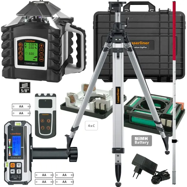 LL-053.350-1 LASER ROTACIJSKI Quadrum DigiPlus M350 S SET 1 FL/  + Stativ P 175 cm+ FL crveni
