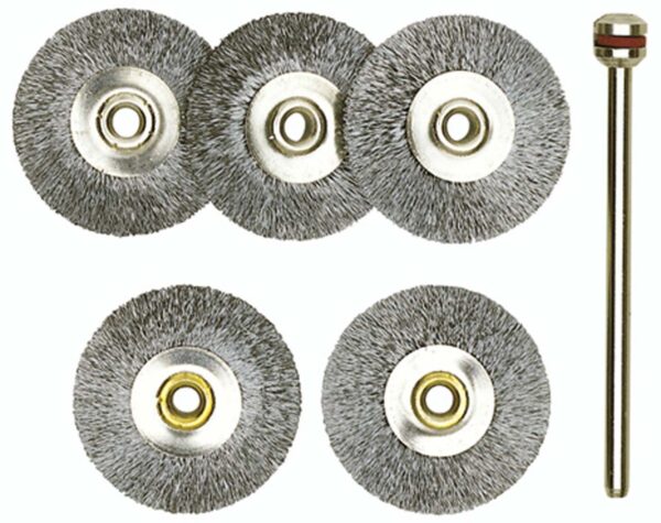 ČETKA ČELIČNA 22mm 5kom. + DRŽAČ