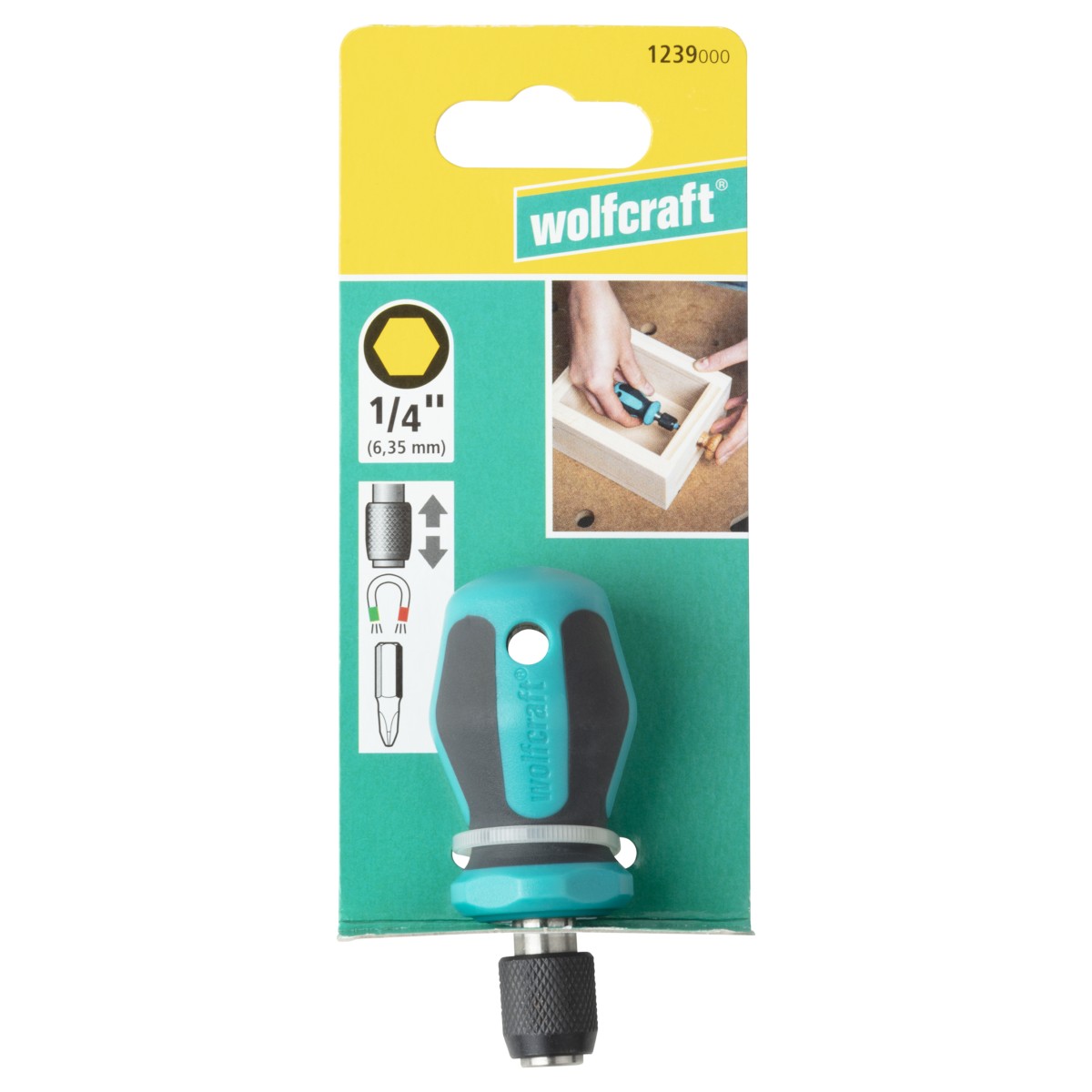 WOLFCRAFT ručni odvijač s prihvatom za bit-nastavke, kratki
