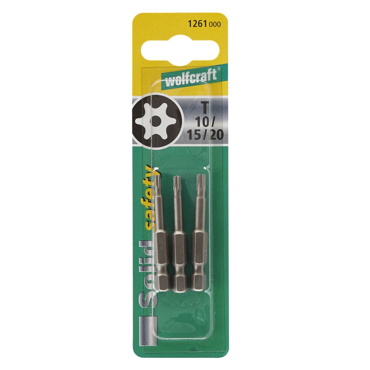 WOLFCRAFT komplet bit nastavaka, TORX® s provrtom, 3-dij.