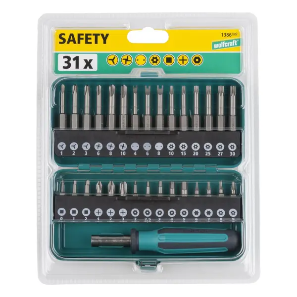 WOLFCRAFT safety kutija s bit nastavcima za sigurnosne vijke, 31-dij.
