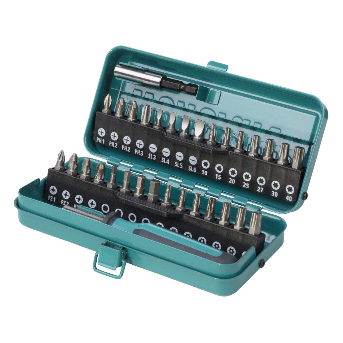 WOLFCRAFT kutija s bit nastavcima, prorez / križni prorez (PH/PZ) / TORX® (T) / TORX® s provrtom / unutarnji šesterostrani, 32-dij.