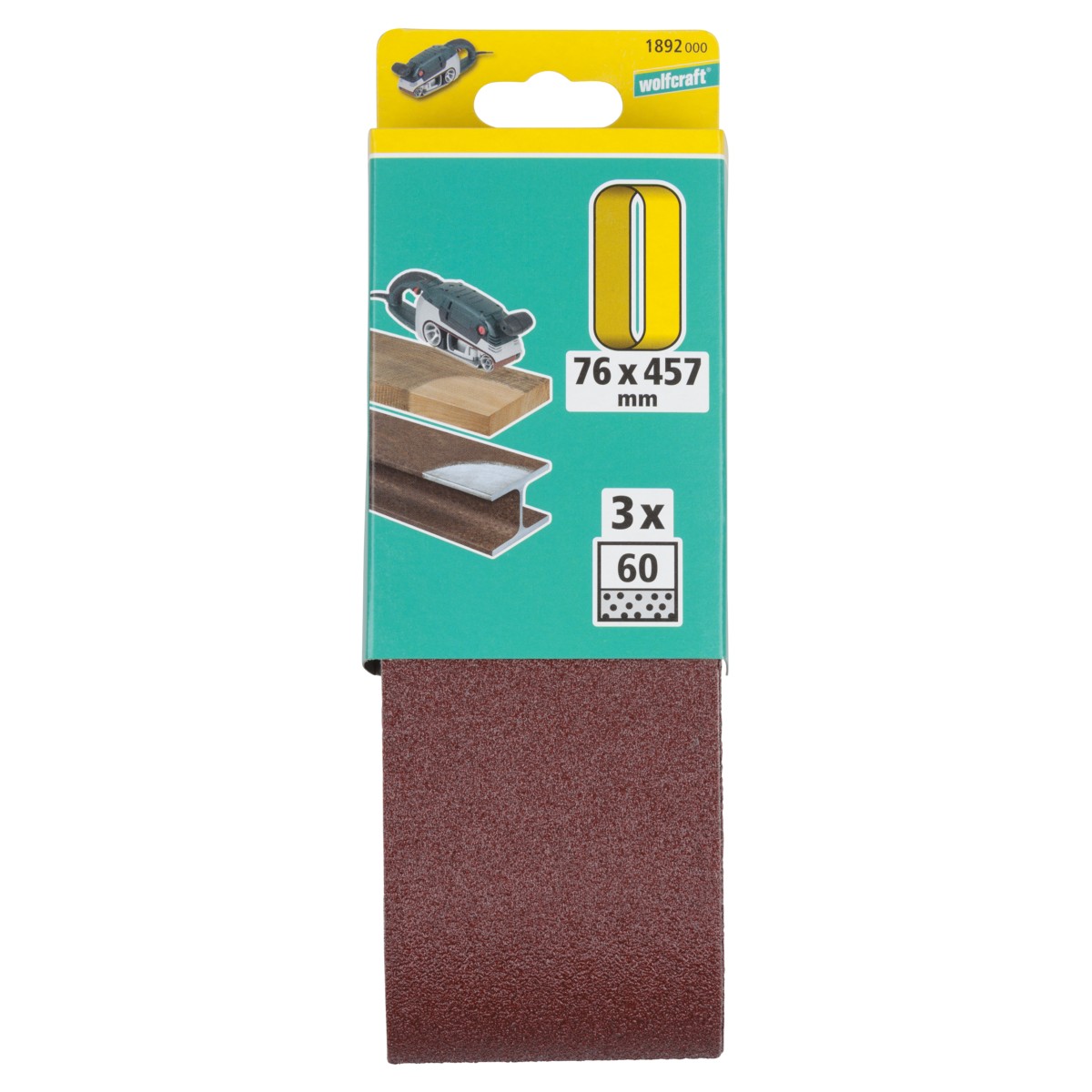 WOLFCRAFT brusne trake od platna 76 x 457 mm