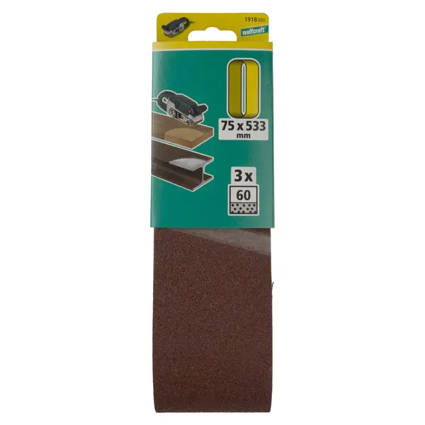 WOLFCRAFT brusne trake od platna 75 x 533 mm