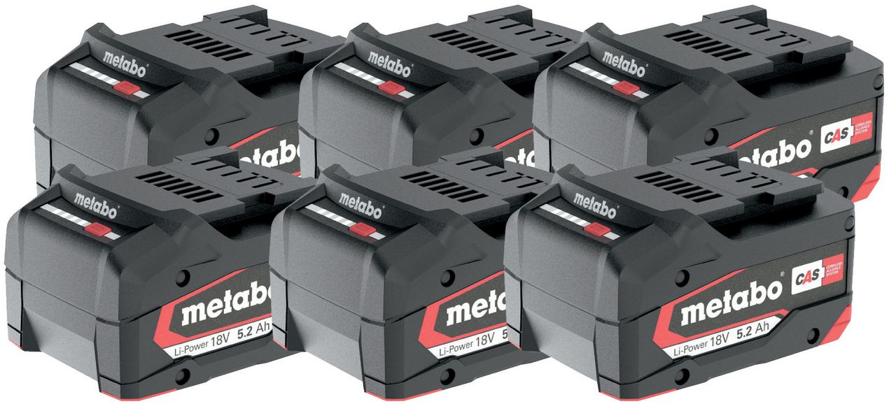 MET6.25152000 BATERIJA 18V BASIC SET 18V 6x5,2 Ah Li
