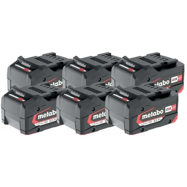 MET6.25152000 BATERIJA 18V BASIC SET 18V 6x5,2 Ah Li