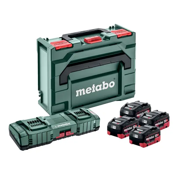 MET6.85143.000 BATERIJA 18V BASIC SET  4 X LIHD 10AH + ASC 145 DUO + METABOX
