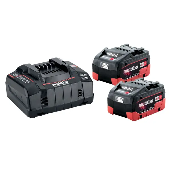 MET6.85190.000 BATERIJA 18V 2 x 5,5 LiHD SE BASIC SET CRNI  PLUS PUNJAČ