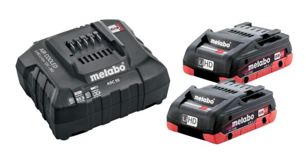 MET6.85191.000 BATERIJA 18V 2 x 4,0 LiHD SE BASIC SET CRNI  PLUS PUNJAČ