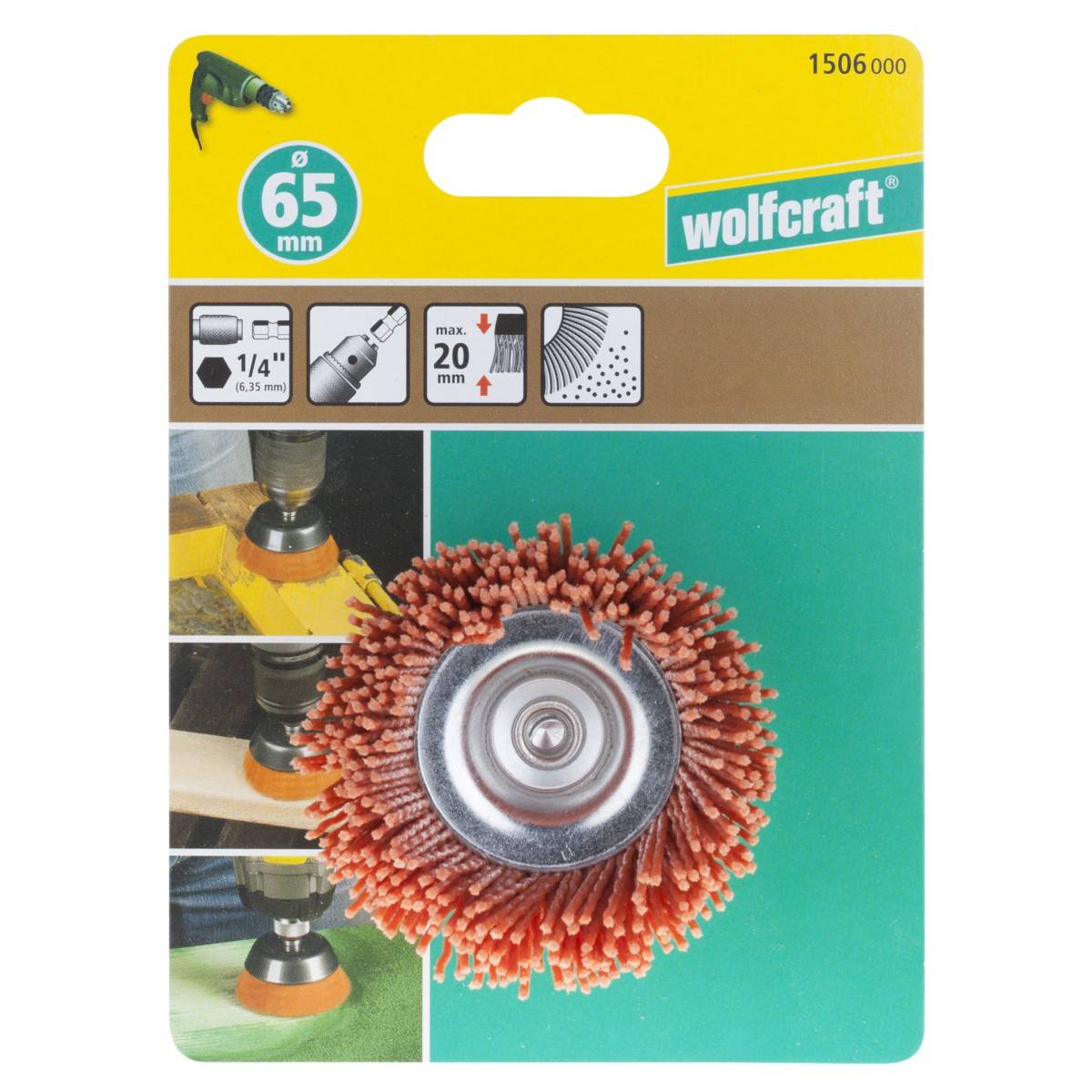WOLFCRAFT najlonska lončasta četka, agresivna