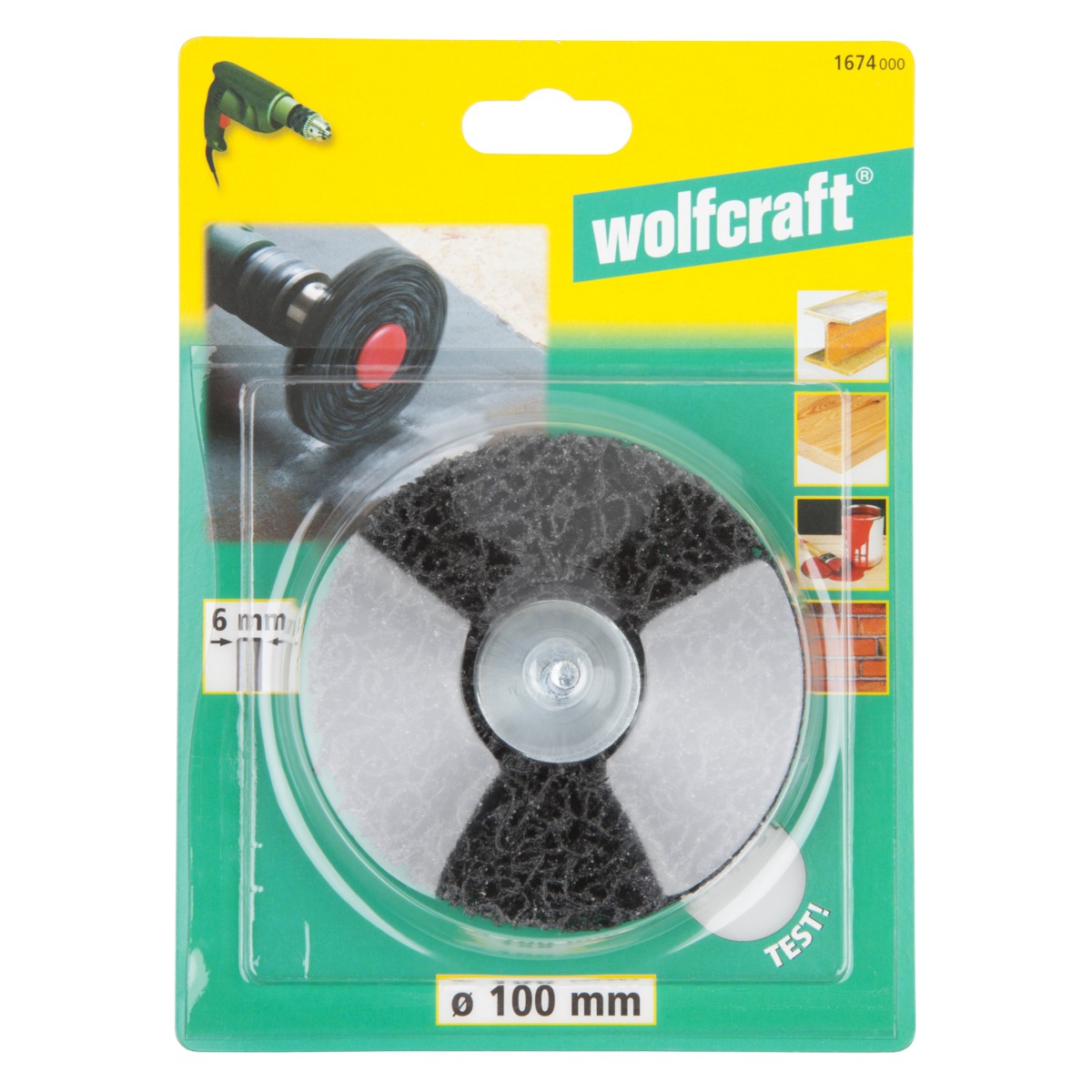 WOLFCRAFT univerzalna ploča za čišćenje za bušilicu, ? 100 mm